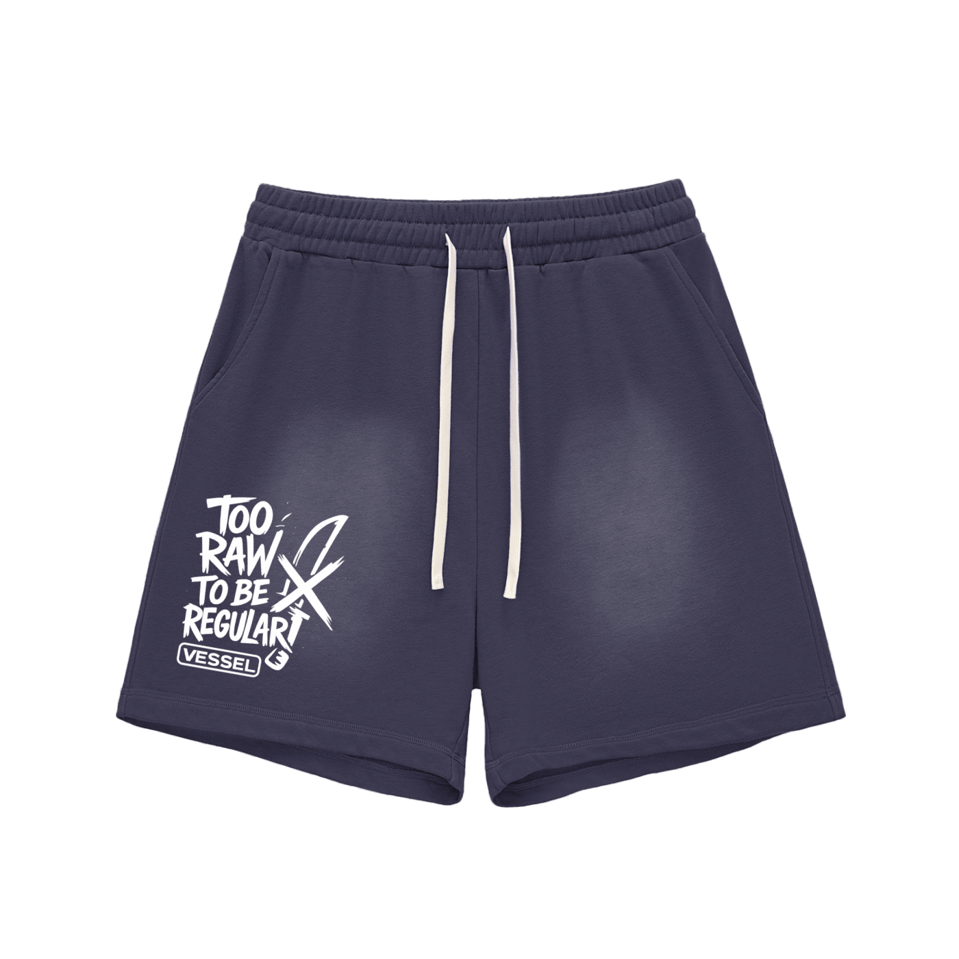 TOO RAW TO BE REGULAR -  Raw Edge Cotton Shorts