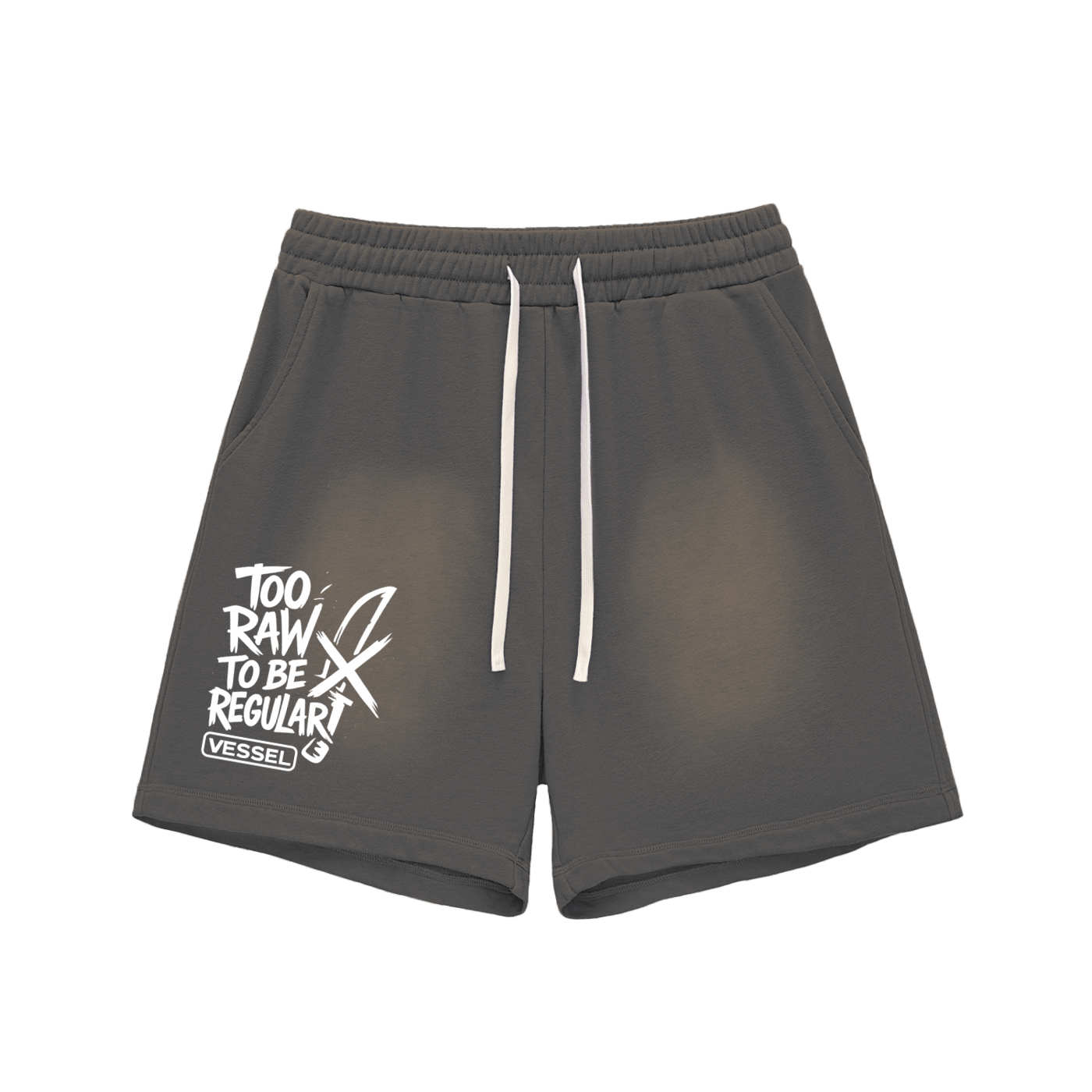 TOO RAW TO BE REGULAR -  Raw Edge Cotton Shorts