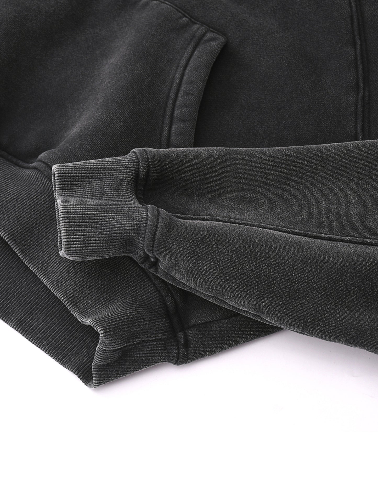 TOO RAW TO BE REGULAR - Snow Washed Cropped Hoodie