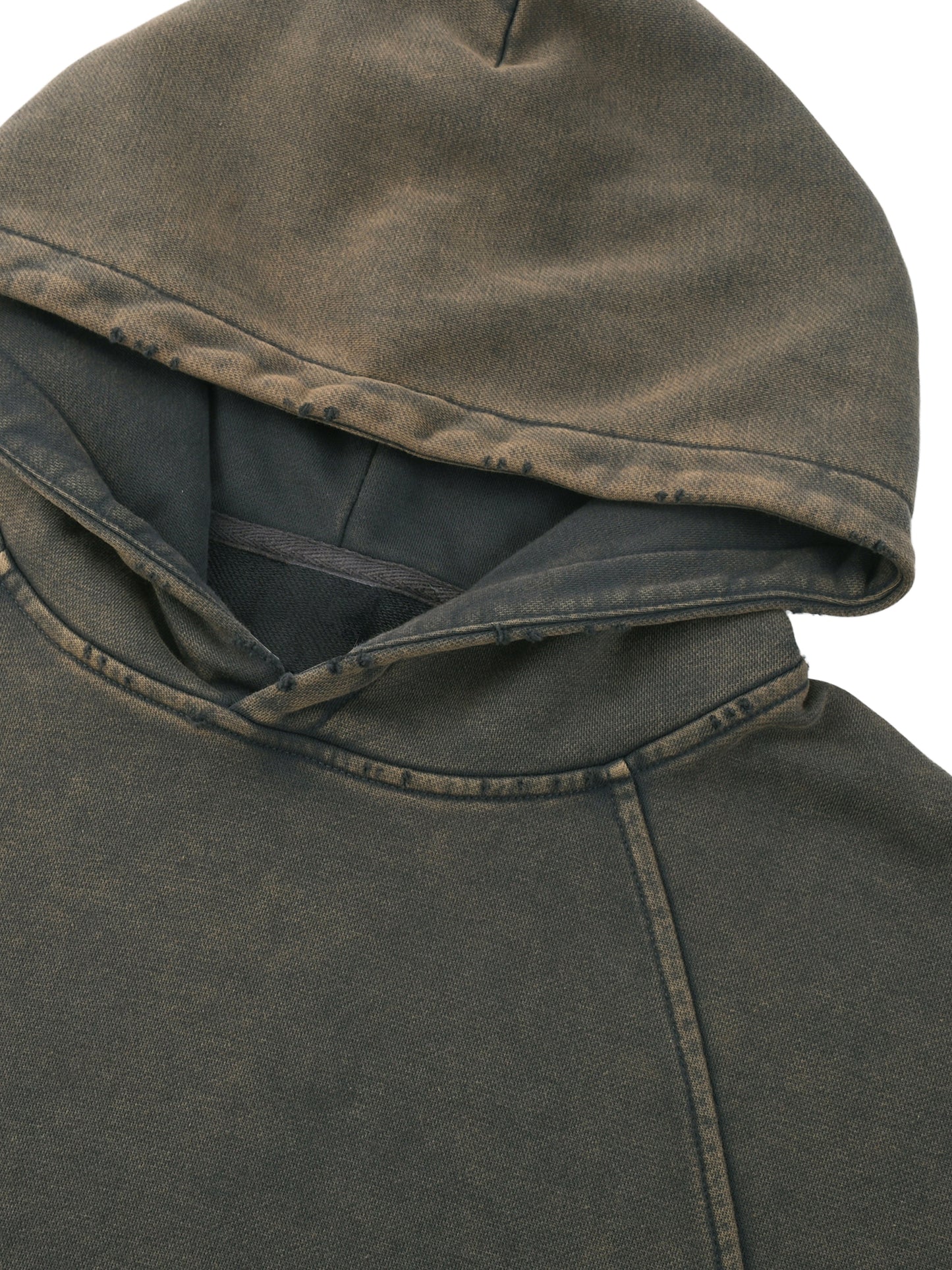 BUILT DIFFERENT - Vintage Washed Frayed-Hem Hoodie